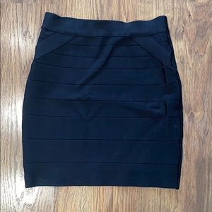 Black Bebe bandage skirt